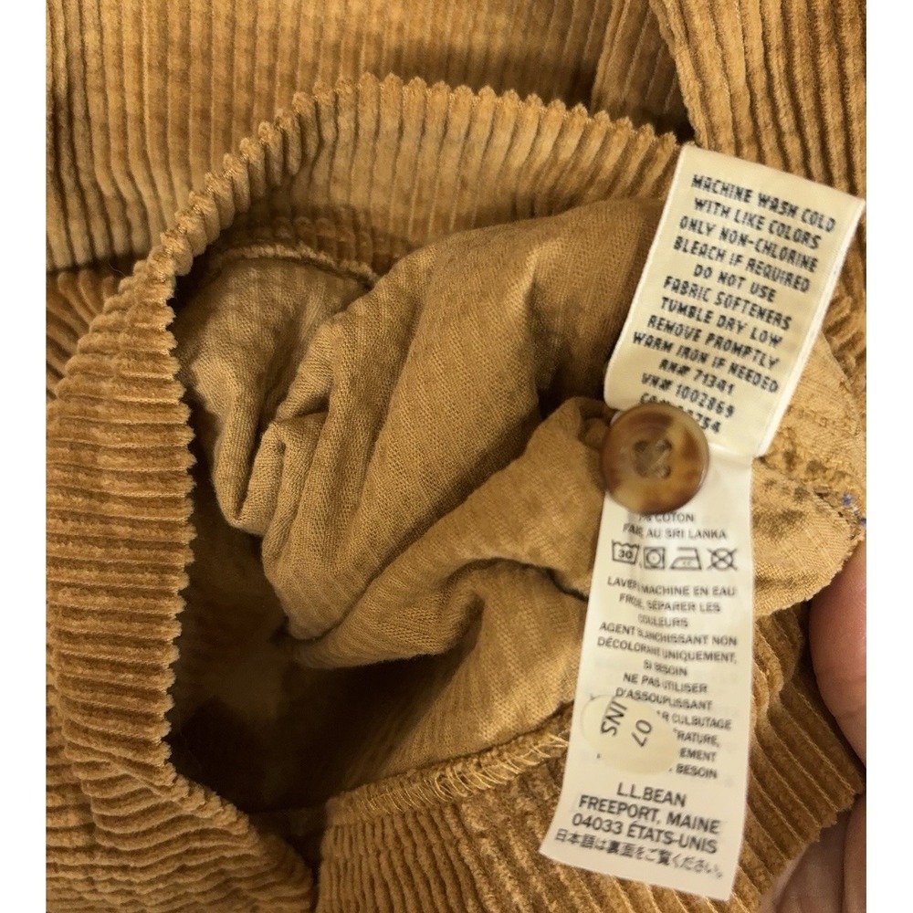 LL Bean Comfort Corduroy Shirt Womens Sz LP Saddle Brown Relaxed Fit Pockets NWT - Picture 6 of 8